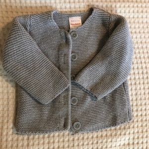 Grey Cotton Hanna Andersson Baby Cardigan